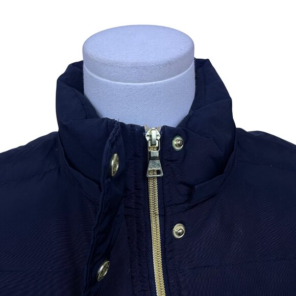 Express Women Black Polyester Puffer Belted Coat Full-Length Pockets Warm Sz S - Picture 5 of 9